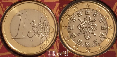 Португалия 1 евро 2003 года, KM# 746, BU, 401l-015