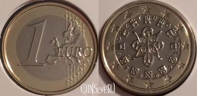 Португалия 1 евро 2009 года, KM# 766, BU, 401l-203
