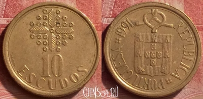Португалия 10 эскудо 1991 года, KM# 633, 054l-030