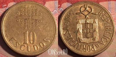Португалия 10 эскудо 1997 года, KM# 633, 211a-063
