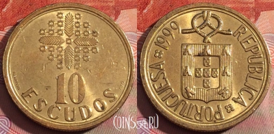 Португалия 10 эскудо 1999 года, KM# 633, 251a-059