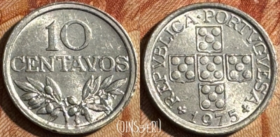Португалия 10 сентаво 1975 г., KM# 594, UNC, 503s-086