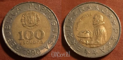 Португалия 100 эскудо 1990 года, KM# 645, 042-080
