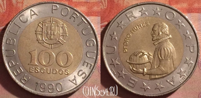 Португалия 100 эскудо 1990 года, KM# 645, 050i-056