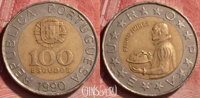 Португалия 100 эскудо 1990 года, KM# 645, 050l-143