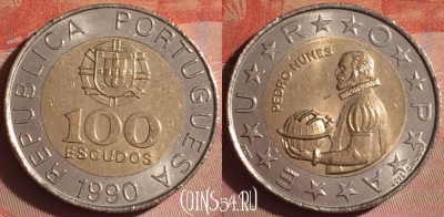Португалия 100 эскудо 1990 года, KM# 645, 052i-113