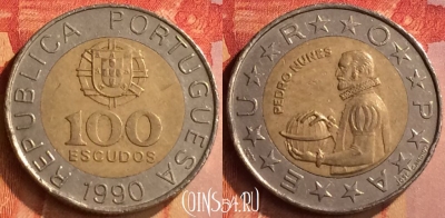 Португалия 100 эскудо 1990 года, KM# 645, 082n-059