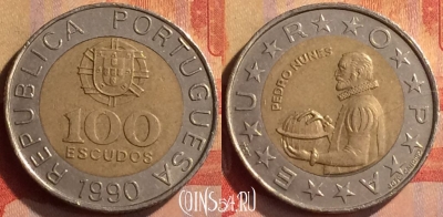 Португалия 100 эскудо 1990 года, KM# 645, 314n-007