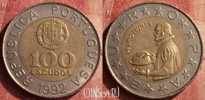 Португалия 100 эскудо 1992 года, KM# 645, 401-051