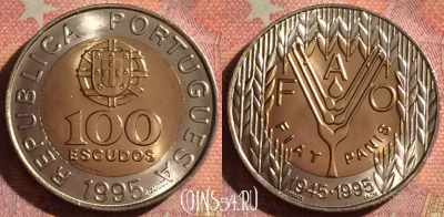 Португалия 100 эскудо 1995 года, KM# 678, UNC, 063i-059