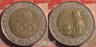 Португалия 100 эскудо 1997 года, KM# 645, 192a-102