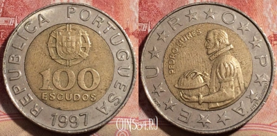 Португалия 100 эскудо 1997 года, KM# 645, 215-024