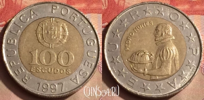 Португалия 100 эскудо 1997 года, KM# 645, 447-078