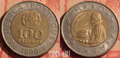 Португалия 100 эскудо 1998 года, KM# 645, 049n-061