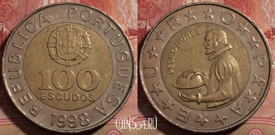 Португалия 100 эскудо 1998 года, KM# 645, 206-103