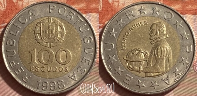Португалия 100 эскудо 1998 года, KM# 645, 217r-029 ♛