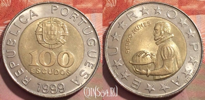 Португалия 100 эскудо 1999 года, KM# 645, 237a-086