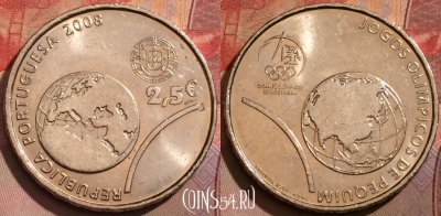Португалия 2 1/2 евро 2008 года, KM# 790, 181b-061