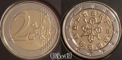Португалия 2 евро 2004 года, KM# 747, BU, 401l-220