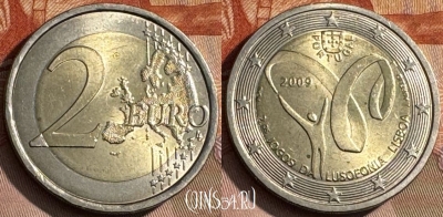 Португалия 2 евро 2009 года, KM# 786, 468s-642 ♛
