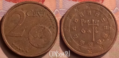 Португалия 2 евроцента 2007 года, KM# 741, 418-041