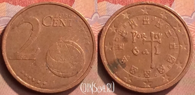 Португалия 2 евроцента 2008 года, KM# 741, 429-010