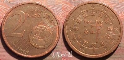 Португалия 2 евроцента 2011 года, KM# 741, 242a-027