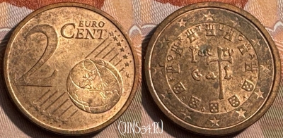 Португалия 2 евроцента 2011 года, KM# 741, 467s-491