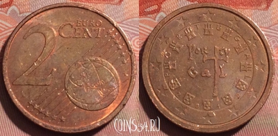 Португалия 2 евроцента 2012 года, KM# 741, 248a-136