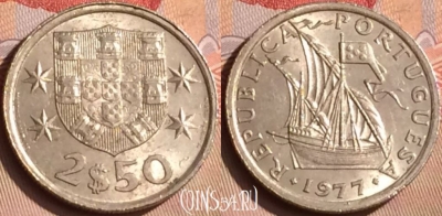Португалия 2.5 эскудо 1977 года, KM# 590, 447-070