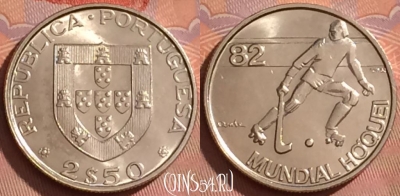 Португалия 2.5 эскудо 1982 года, KM# 613, UNC, 211l-127