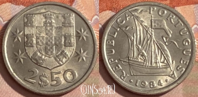 Португалия 2.5 эскудо 1984 года, KM# 590, 472r-016