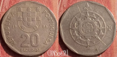 Португалия 20 эскудо 1986 года, KM# 634, 367n-140