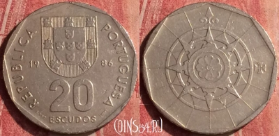 Португалия 20 эскудо 1986 года, KM# 634, 440-073