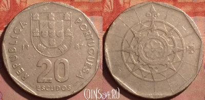 Португалия 20 эскудо 1987 года, KM# 634, 231l-102