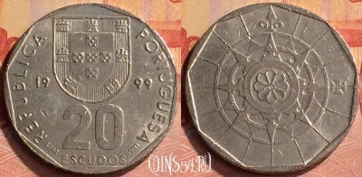 Португалия 20 эскудо 1999 года, KM# 634, 264n-096