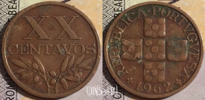 Португалия 20 сентаво 1962 года, KM# 584, 051-054