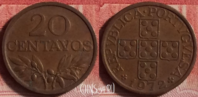 Португалия 20 сентаво 1972 года, KM# 595, 203j-003