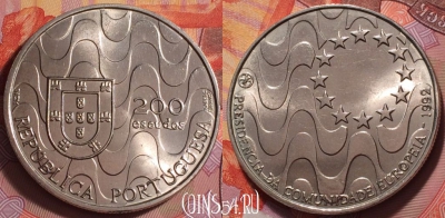 Португалия 200 эскудо 1992 года, KM# 663, UNC, 376j-147