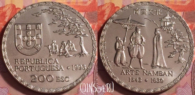 Португалия 200 эскудо 1993 года, KM# 668, UNC, 388j-145