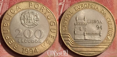 Португалия 200 эскудо 1994 года, KM# 669, 077l-108
