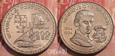 Португалия 200 эскудо 1994 года, KM# 670, 251-096