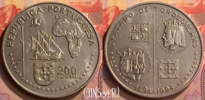 Португалия 200 эскудо 1994 года, KM# 671, UNC, 202m-149