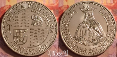 Португалия 200 эскудо 1995 года, KM# 673, UNC, 202l-149