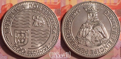 Португалия 200 эскудо 1995 года, KM# 673, UNC, 377j-145