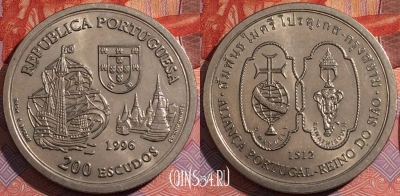 Португалия 200 эскудо 1996 года, KM# 689, a158-106