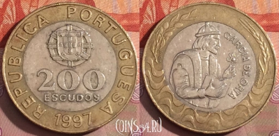 Португалия 200 эскудо 1997 года, KM# 655, 231a-068