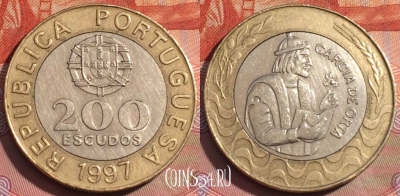 Португалия 200 эскудо 1997 года, KM# 655, 242a-048
