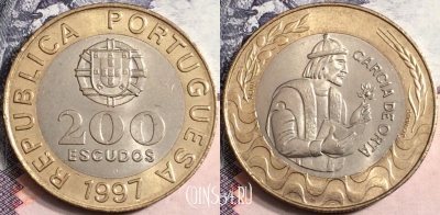 Португалия 200 эскудо 1997 года, KM# 655, a082-103