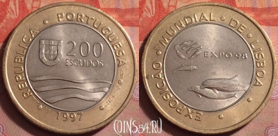 Португалия 200 эскудо 1997 года, KM# 694, UNC, 069k-054